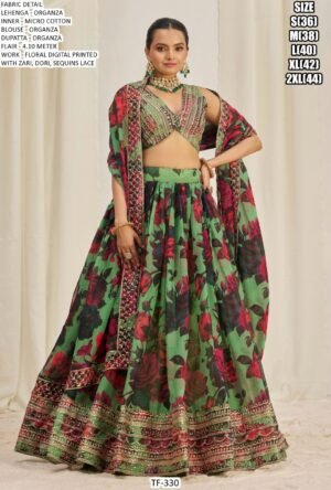Tf-330/328 Presenting Party Wear Designer Semi - Stitched Lehenga Choli