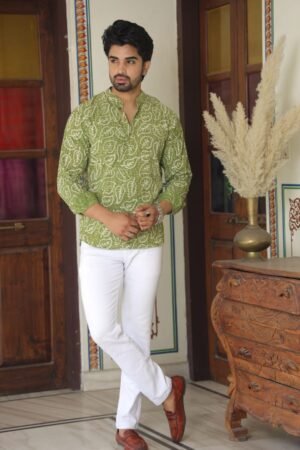 HandBlock Printed cotton Short kurta