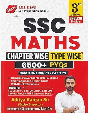 ORIGINAL Aditya Ranjan Sir SSC Maths 2026 English Medium 3rd Edition 6500+ TCS MCQ Chapterwise Typewise Book 2026 Paperback – 4 March 2026