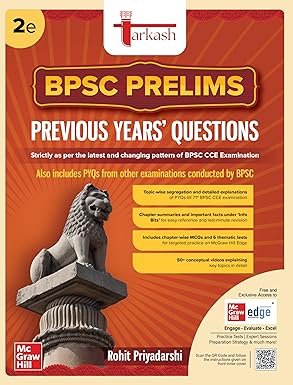 Tarkash BPSC Prelims PYQ, 2e (39th to 71st BPSC Subject-wise Solved Questions) | 6 Thematic Tests | Chapter-wise CBT Practice | 50+ Videos | Info Bits ... Commission | CCE, CDPO, Judiciary, AAO Paperback – 1 March 2026